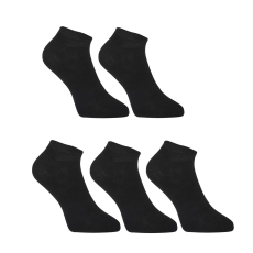  5PACK fekete bambusz rövid Styx zokni (5HBN960) XL