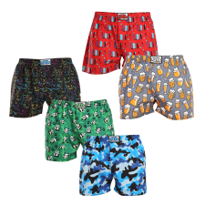  5PACK férfi bő szárú boxeralsók Styx art klasszikus gumipánt többszínű (5A1379023) XL férfi alsó
