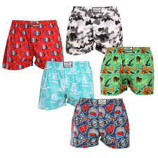 5PACK férfi bő szárú boxeralsók Styx art klasszikus gumipánt többszínű (5A1476779) M férfi alsó