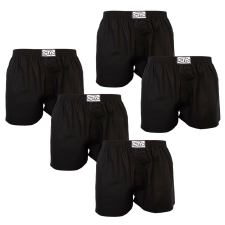 5PACK férfi bő szárú boxeralsók Styx klasszikus gumipánt fekete (5A0960) M férfi alsó