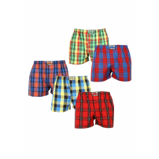  5PACK férfi bő szárú boxeralsók Styx klasszikus gumipánt többszínű (5A100118) L