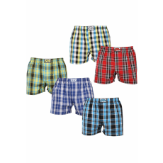  5PACK férfi bő szárú boxeralsók Styx klasszikus gumipánt többszínű (5A102125) M
