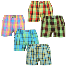  5PACK férfi bő szárú boxeralsók Styx klasszikus gumipánt többszínű (5A110105) M férfi alsó