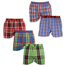 5PACK férfi bő szárú boxeralsók Styx sportos gumipánt többszínű (5B0102784) L férfi alsó
