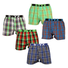 5PACK férfi bő szárú boxeralsók Styx sportos gumipánt többszínű (5B0888001) M férfi alsó