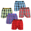  5PACK férfi bő szárú boxeralsók Styx sportos gumipánt többszínű (5B103135) XL