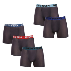  5PACK Férfi boxeralsó Benysøn fekete (7124) XXL