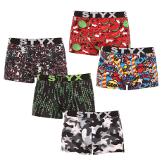  5PACK férfi boxeralsó Styx art sportos gumipánt többszínben (G85052535759) M