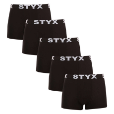  5PACK férfi boxeralsó Styx sport gumi túlméretezett fekete (5R960) 4XL