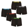  5PACK Férfi boxeralsó Styx sportos gumipánt fekete (5G9601) L