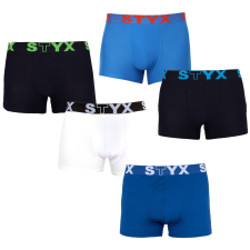 5PACK férfi boxeralsó Styx sportos gumipánt nagyméretű többszínű (5R9612817) 3XL férfi alsó
