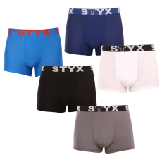  5PACK férfi boxeralsó Styx sportos gumipánt többszínben (5G0908137) XL