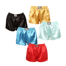 5PACK női bő szárú boxeralsók Styx klasszikus gumipánt szatén többszínben (5L0635072) L női rövidnadrág