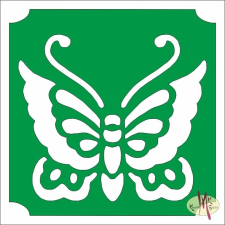 5x5 cm-es Csillám tetoválás sablon - Lepke 377 csillámtetoválás