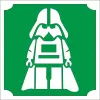  5x5 cm-es Csillámtetoválás sablon - Lego Darth Vader 94