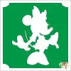  5x5 cm-es Csillámtetoválás sablon - Minnie mouse 403