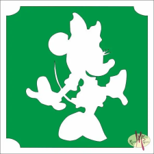  5x5 cm-es Csillámtetoválás sablon - Minnie mouse 403 csillámtetoválás
