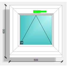  60x60 bukó ablak Rehau synego 80 nyílászáró