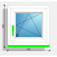  60x60 nyíló-bukó ablak Deceuninck Vision 76 nyílászáró