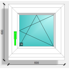  60x60 nyíló-bukó ablak Rehau synego 80 nyílászáró