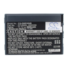  6500358 Akkumulátor 6600 mAh egyéb notebook akkumulátor