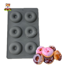  6 adagos szilkon sütőforma-fánk forma sütés és főzés