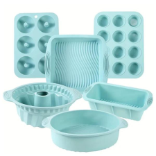  6 darabos szilikon sütőforma készlet – Kék CG08919 edény