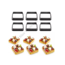 6 db 8*8 cm-es négyzet alakú tarte forma sütés és főzés