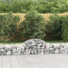  6 db íves horganyzott vas gabion kosár 200x50x40/60 cm kerti tárolás