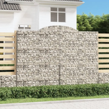  6 db íves horganyzott vas gabion kosár 300x50x220/240 cm kerti tárolás