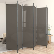 6 paneles antracitszürke szövet térelválasztó 300x200 cm bútor