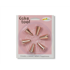  6 részes réz színű díszítőcső készlet sütés és főzés