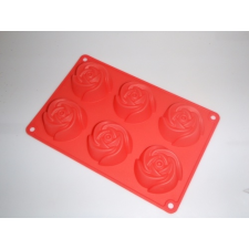  6 RÉSZES SZILIKON FORMA - RÓZSA sütés és főzés