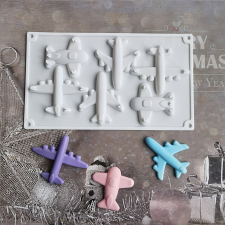  6 üreges szilikon repülőgép alakú sütőforma tortákhoz és desszertekhez sütés és főzés