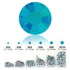  6in1 strasszkő szett - Aquamarine körömdíszítő
