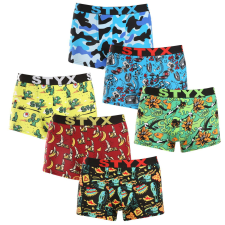 6PACK férfi boxeralsó Styx art sportos gumipánt többszínben (6G13198780) XXL férfi alsó