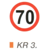  70 km sebességkorlátozás KR3.