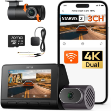 70MAI Dash Cam 4K T800 HDR Premium Set menetrögzítõ kamera + hátsó kamera szett autóalkatrész