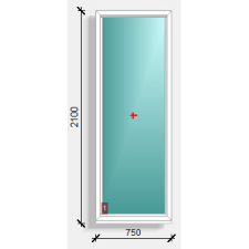  75x210 fix ablak Deceuninck Elegant 76 nyílászáró