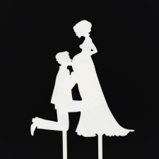  7683 18 Esküvői tortadísz fehér dekorációs kellék