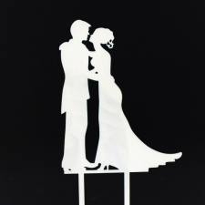  7683 1 Esküvői tortadísz fehér dekorációs kellék