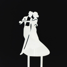  7683 26 Esküvői tortadísz fehér dekorációs kellék