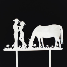  7683 33 Esküvői tortadísz fehér dekorációs kellék