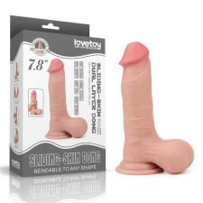 7.8'' Sliding Skin Dual Layer Dong - Whole Testicle műpénisz, dildó