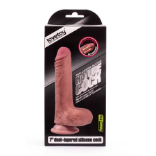 7" Dual-layered Silicone Nature Cock Flesh műpénisz, dildó