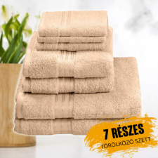 7 részes pamut törölköző szett - 3 különböző méret, vidám színek lakástextília