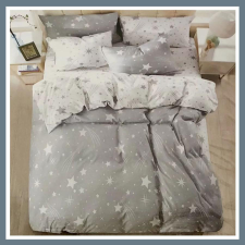 7 részes PLÜSS ágyneműgarnitúra, hullócsillag mintás, szürke HCS-S3 lakástextília