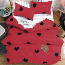  7 részes szívecskés ágynemű - piros SY-2 lakástextília