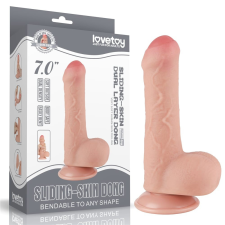 7'' Sliding Skin Dual Layer Dong Flesh műpénisz, dildó