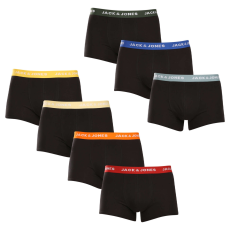  7PACK fekete Jack and Jones férfi boxeralsó (12230353) XL